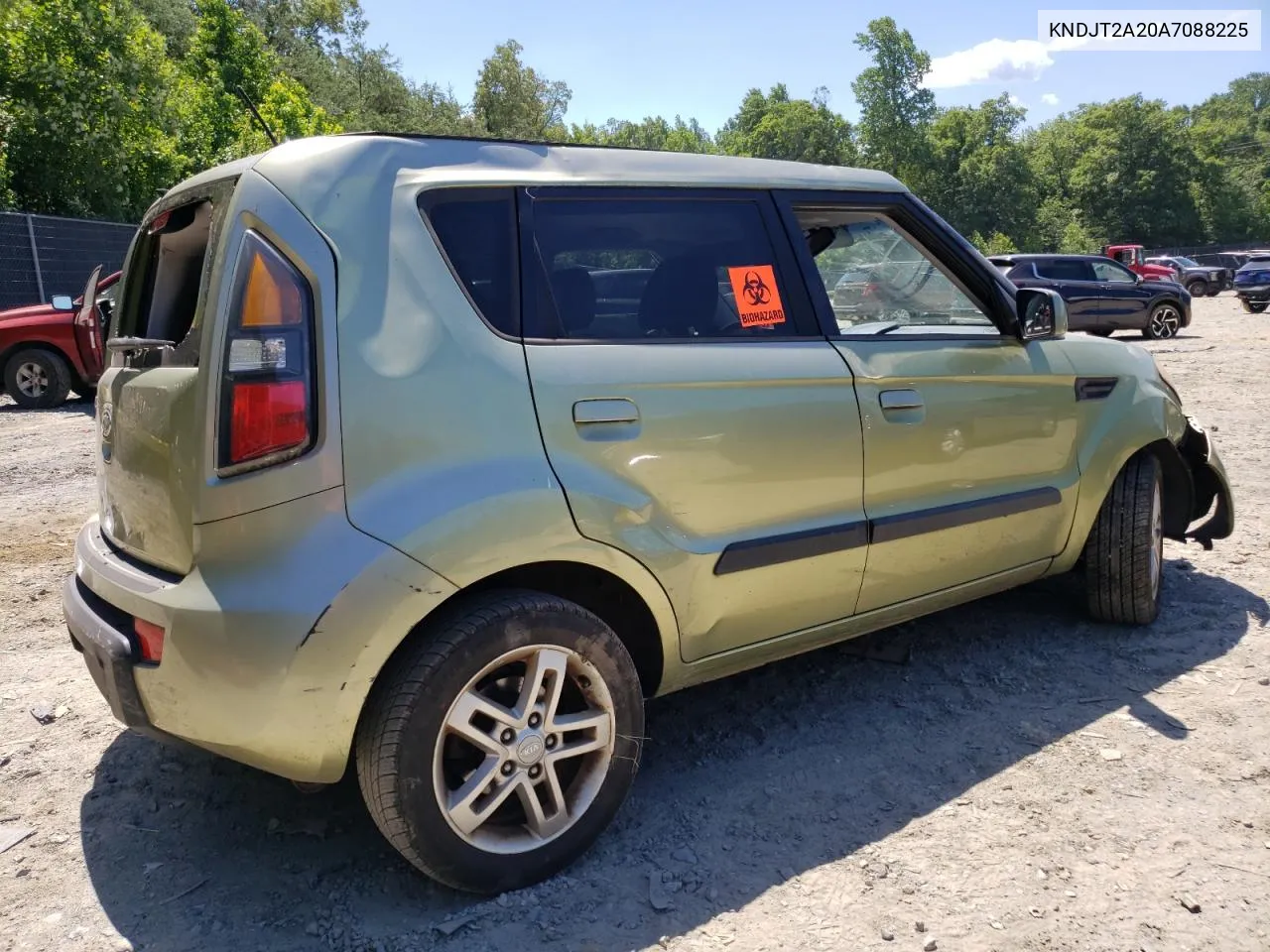 2010 Kia Soul + VIN: KNDJT2A20A7088225 Lot: 68223054