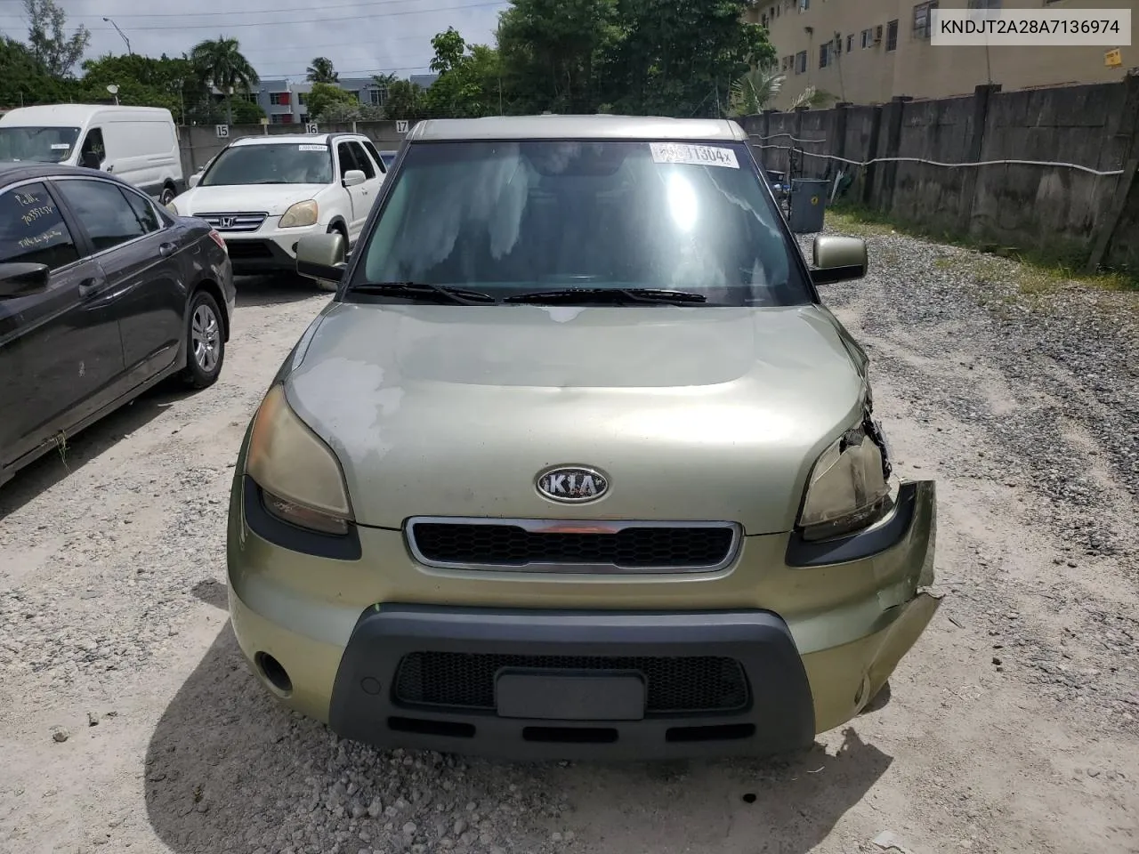 2010 Kia Soul + VIN: KNDJT2A28A7136974 Lot: 69631304