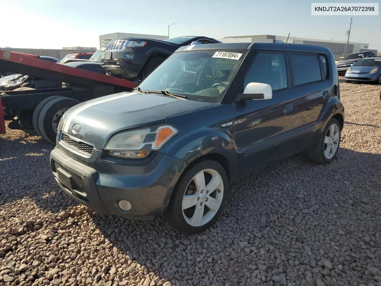 2010 Kia Soul + VIN: KNDJT2A26A7072398 Lot: 71187094