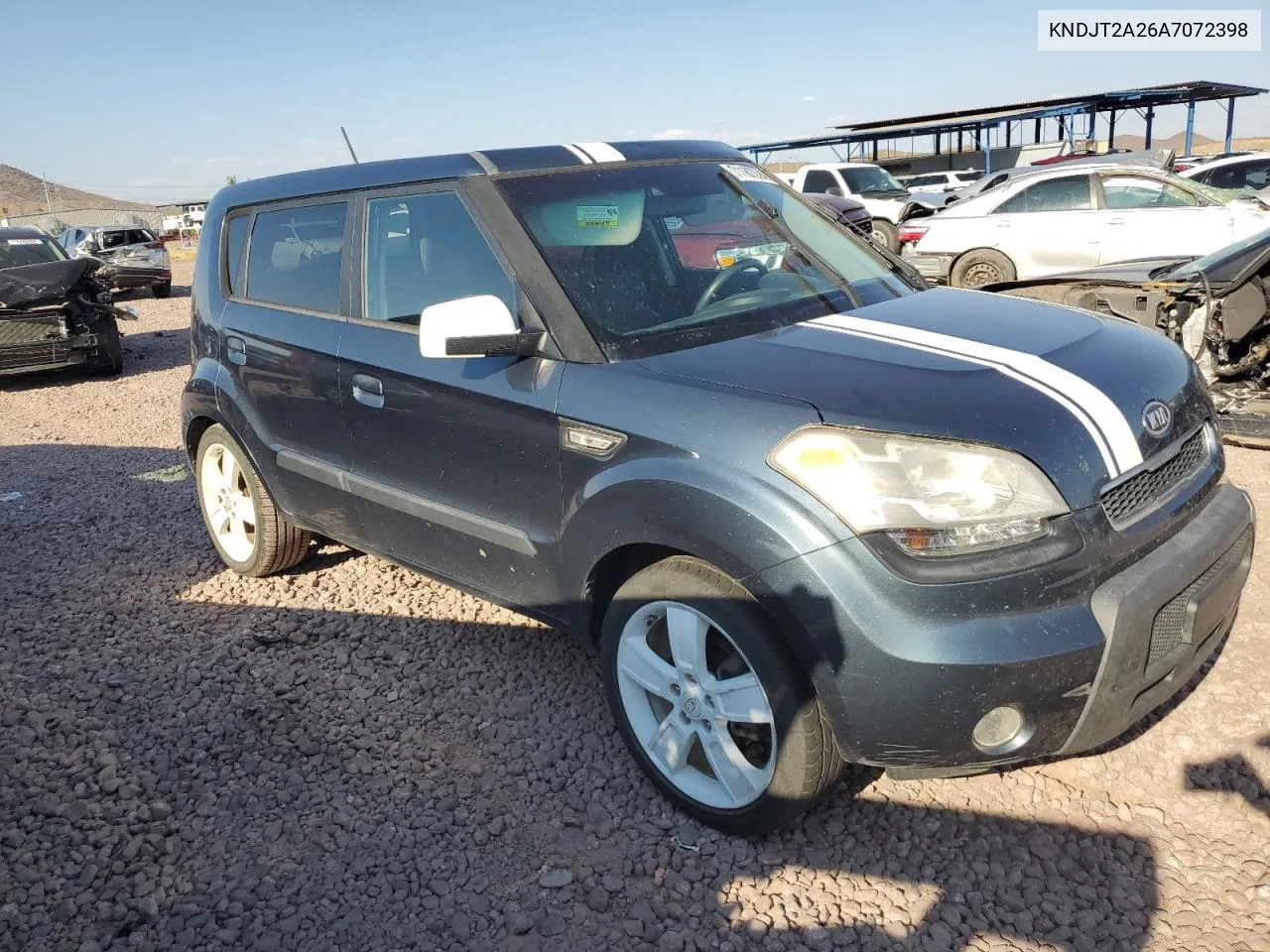 2010 Kia Soul + VIN: KNDJT2A26A7072398 Lot: 71187094