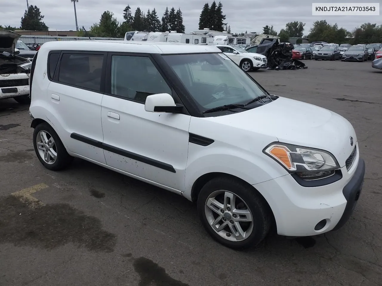 2010 Kia Soul + VIN: KNDJT2A21A7703543 Lot: 72078404