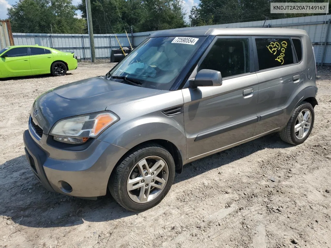 2010 Kia Soul + VIN: KNDJT2A20A7149167 Lot: 72590554