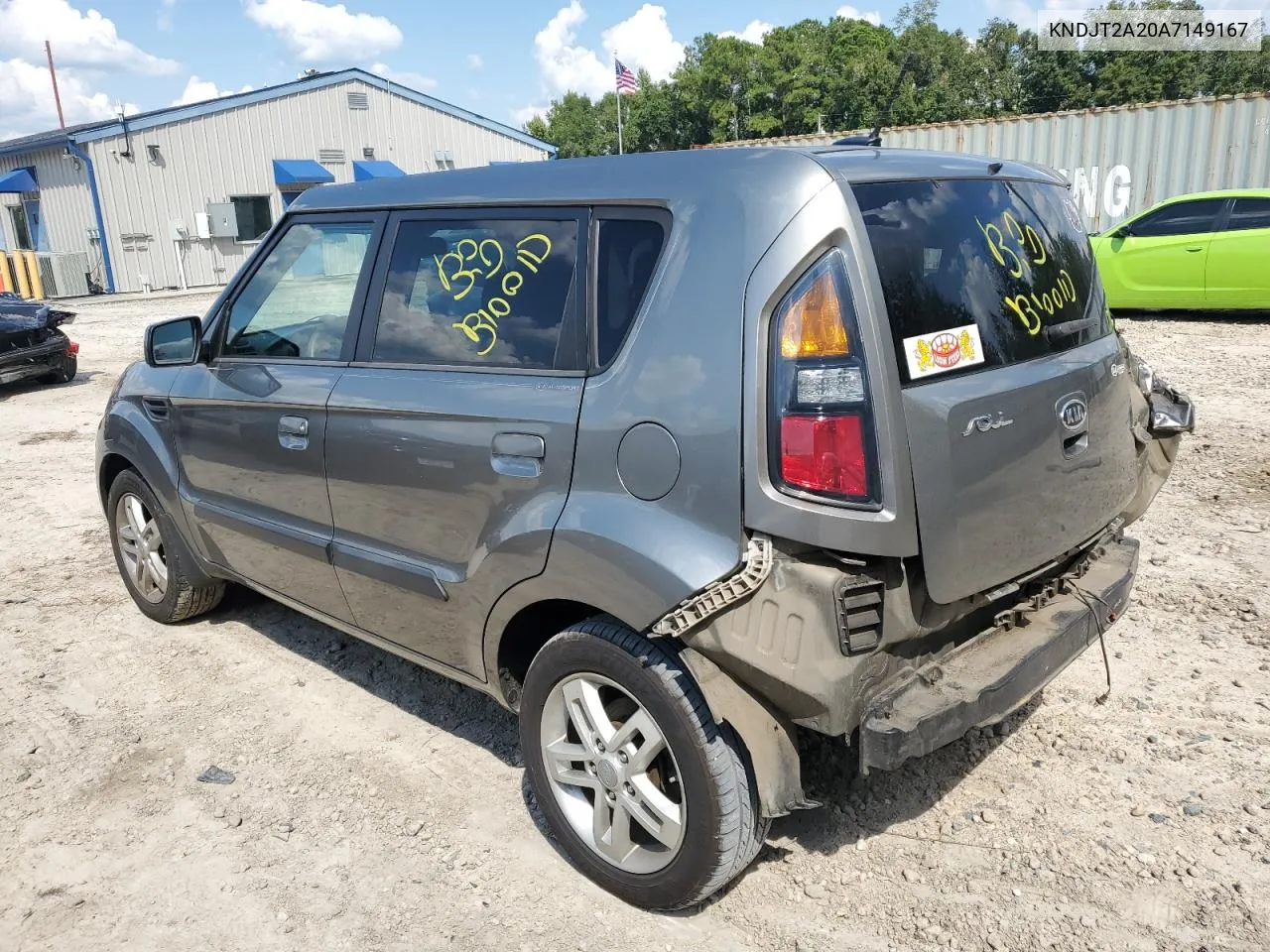 2010 Kia Soul + VIN: KNDJT2A20A7149167 Lot: 72590554