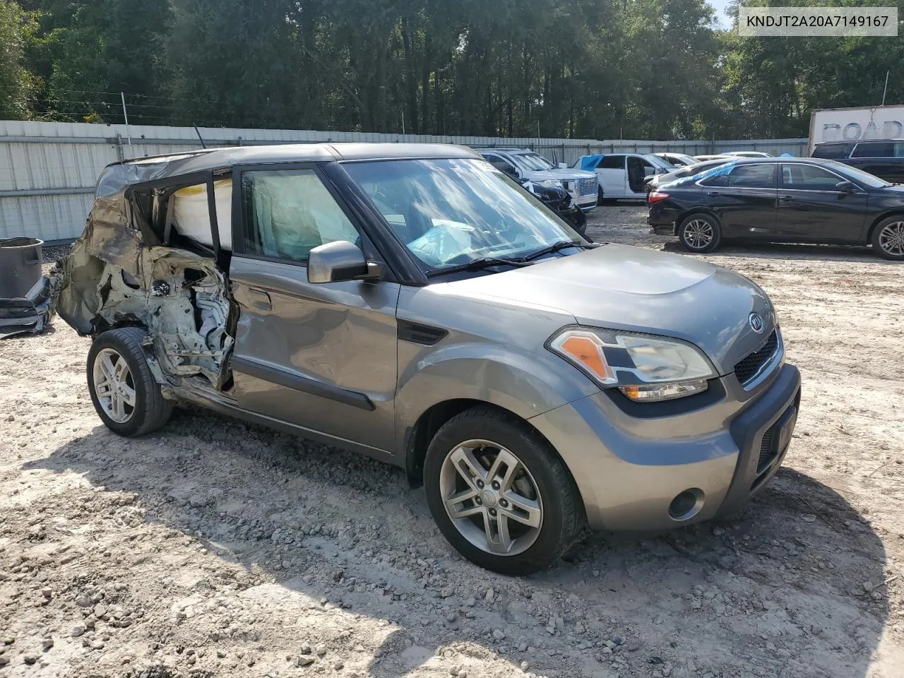 2010 Kia Soul + VIN: KNDJT2A20A7149167 Lot: 72590554