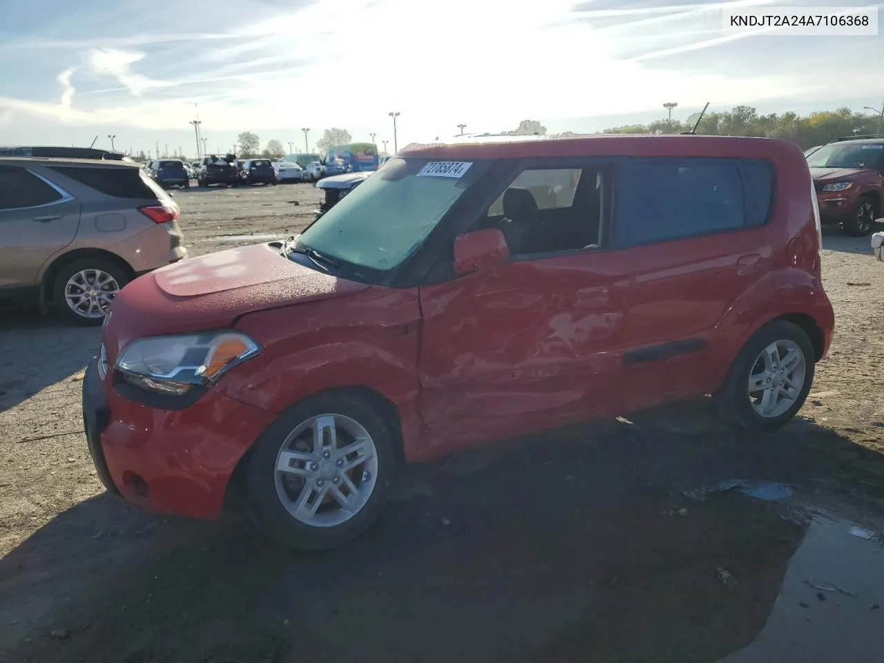 2010 Kia Soul + VIN: KNDJT2A24A7106368 Lot: 72785874