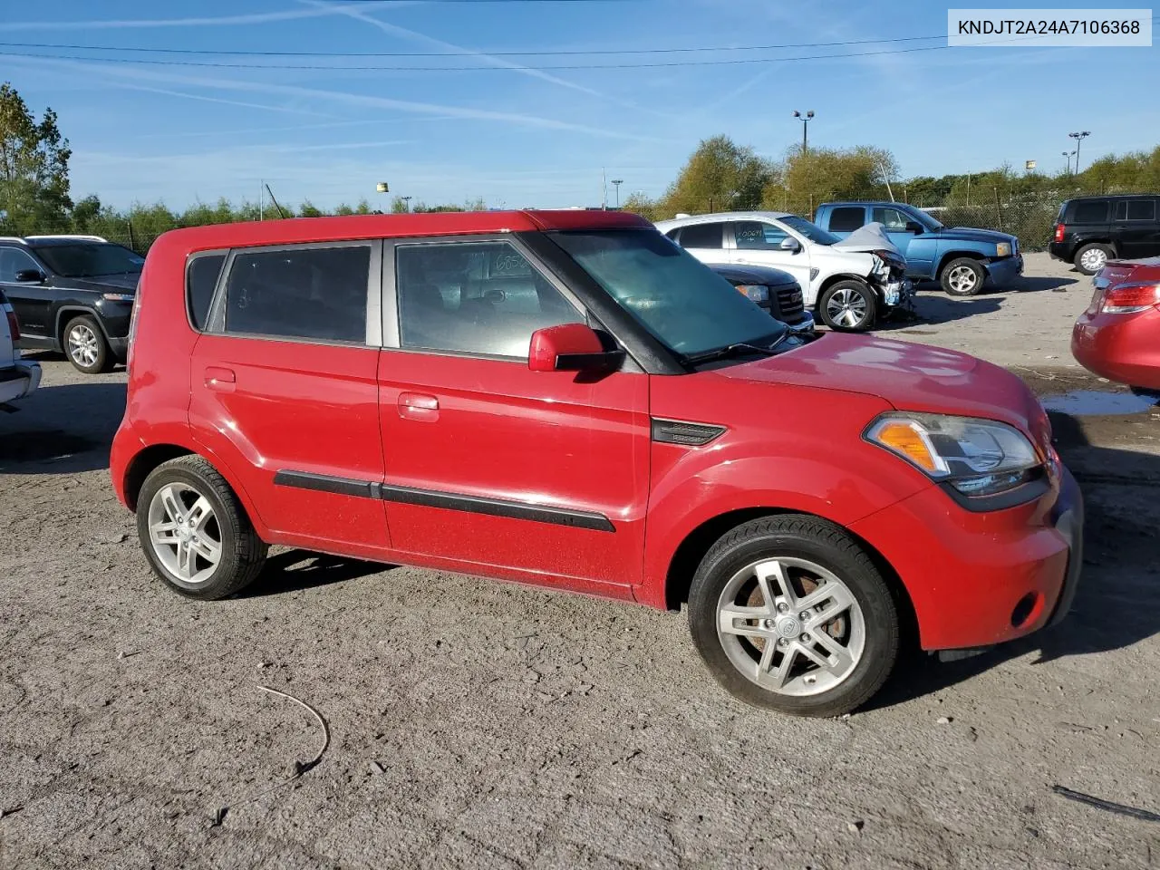 2010 Kia Soul + VIN: KNDJT2A24A7106368 Lot: 72785874