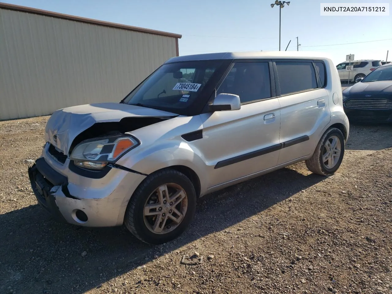 2010 Kia Soul + VIN: KNDJT2A20A7151212 Lot: 73045184