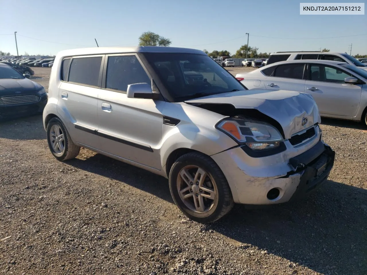 2010 Kia Soul + VIN: KNDJT2A20A7151212 Lot: 73045184