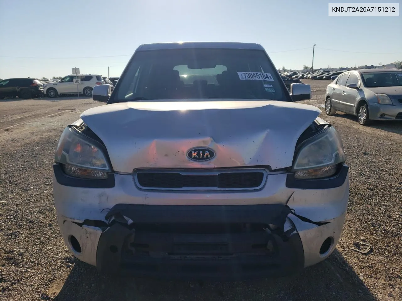 2010 Kia Soul + VIN: KNDJT2A20A7151212 Lot: 73045184