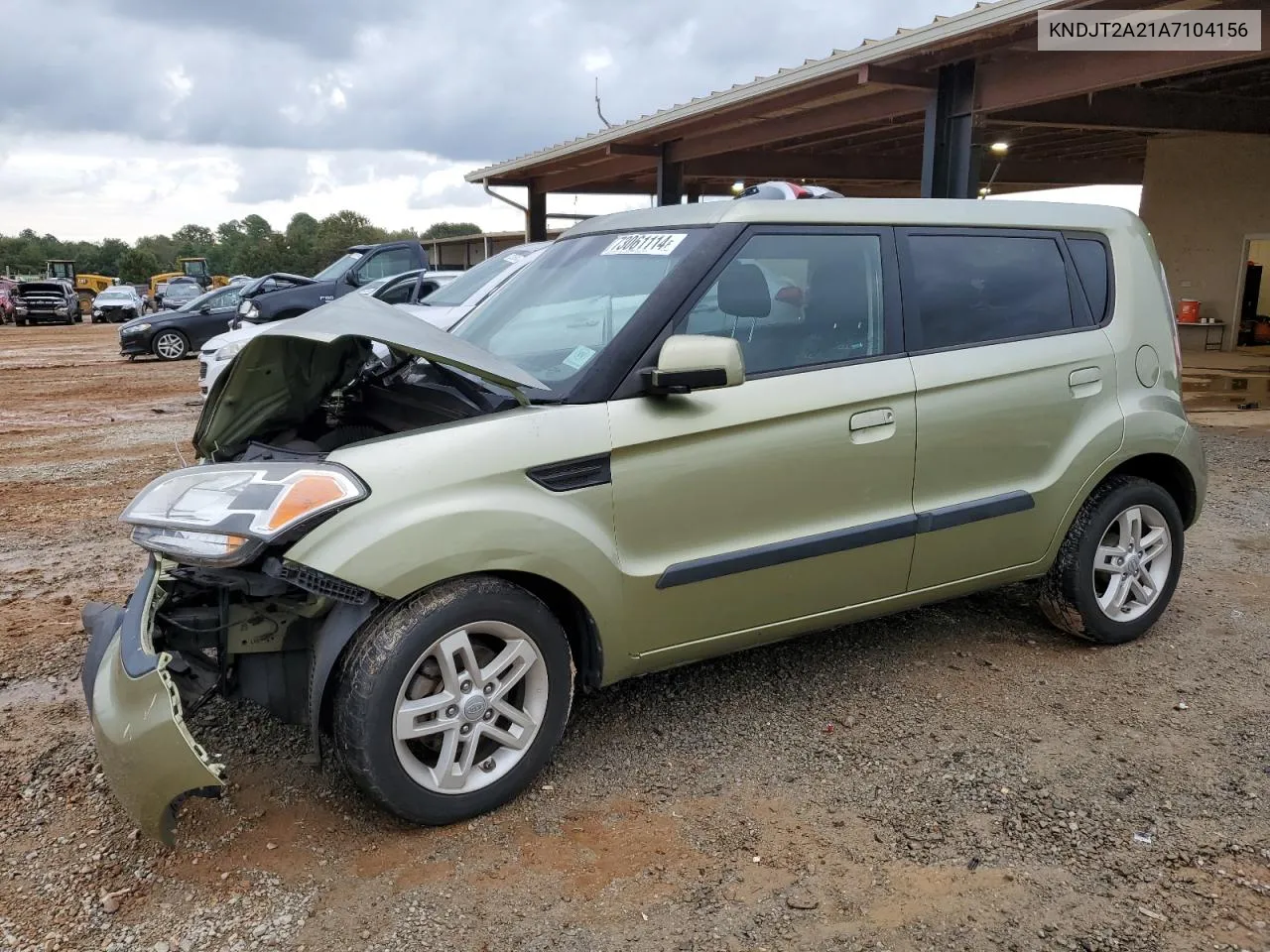 2010 Kia Soul + VIN: KNDJT2A21A7104156 Lot: 73061114