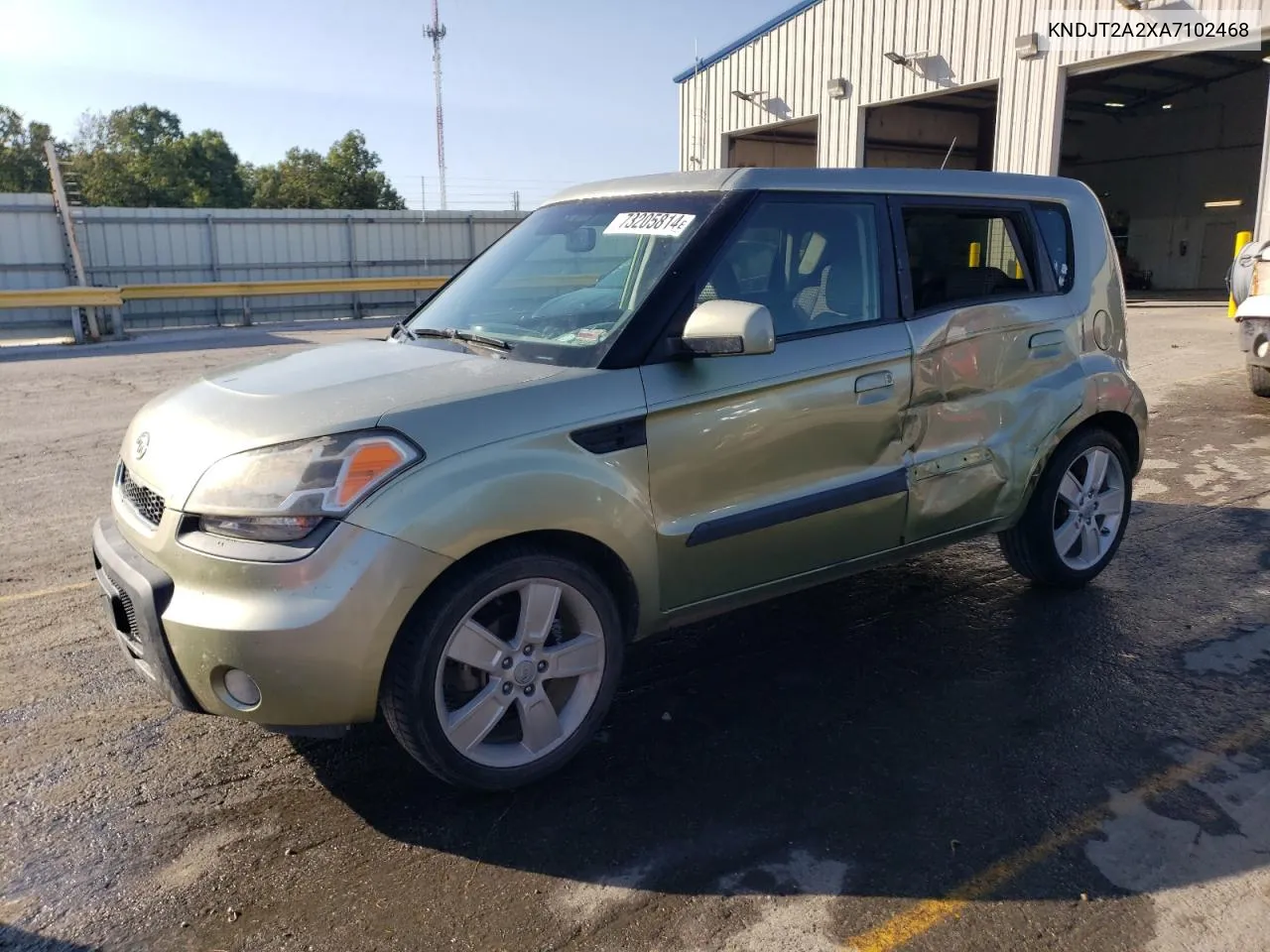 2010 Kia Soul + VIN: KNDJT2A2XA7102468 Lot: 73205814