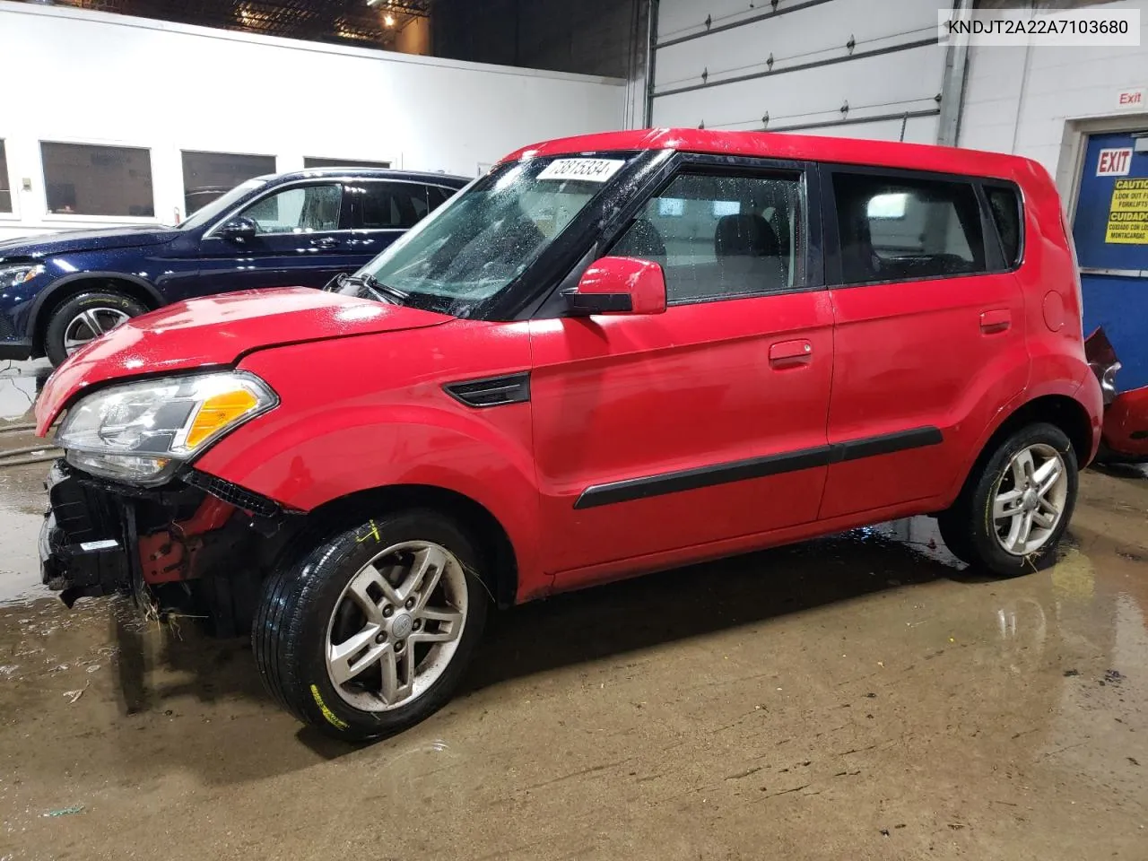 2010 Kia Soul + VIN: KNDJT2A22A7103680 Lot: 73815334