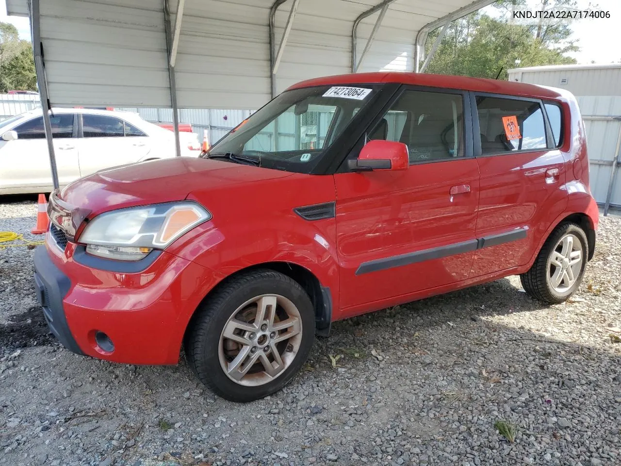 2010 Kia Soul + VIN: KNDJT2A22A7174006 Lot: 74273064