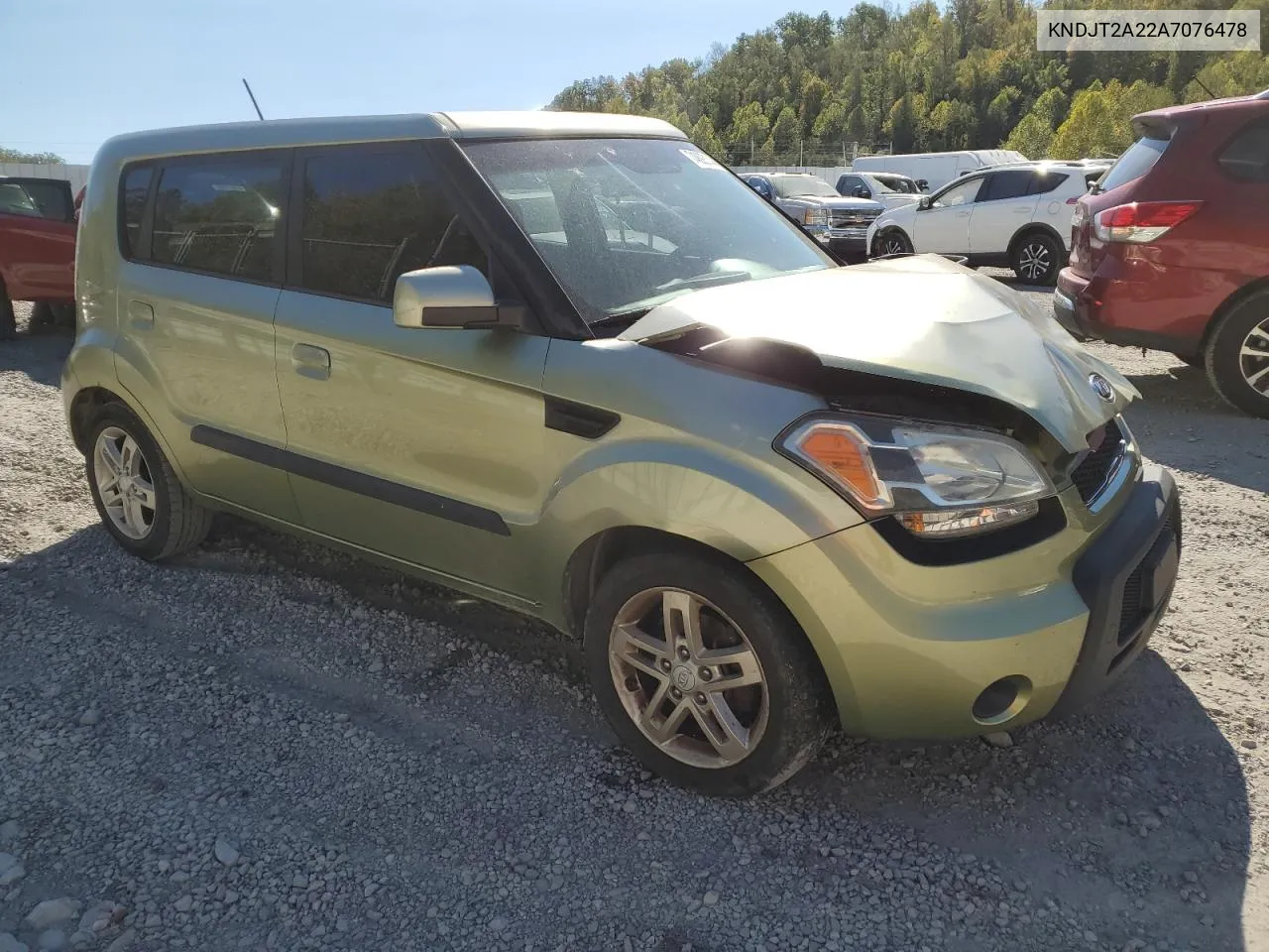 2010 Kia Soul + VIN: KNDJT2A22A7076478 Lot: 74893144