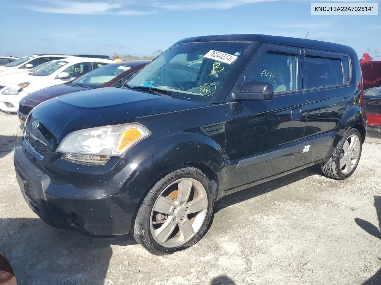 2010 Kia Soul + VIN: KNDJT2A22A7028141 Lot: 76544274