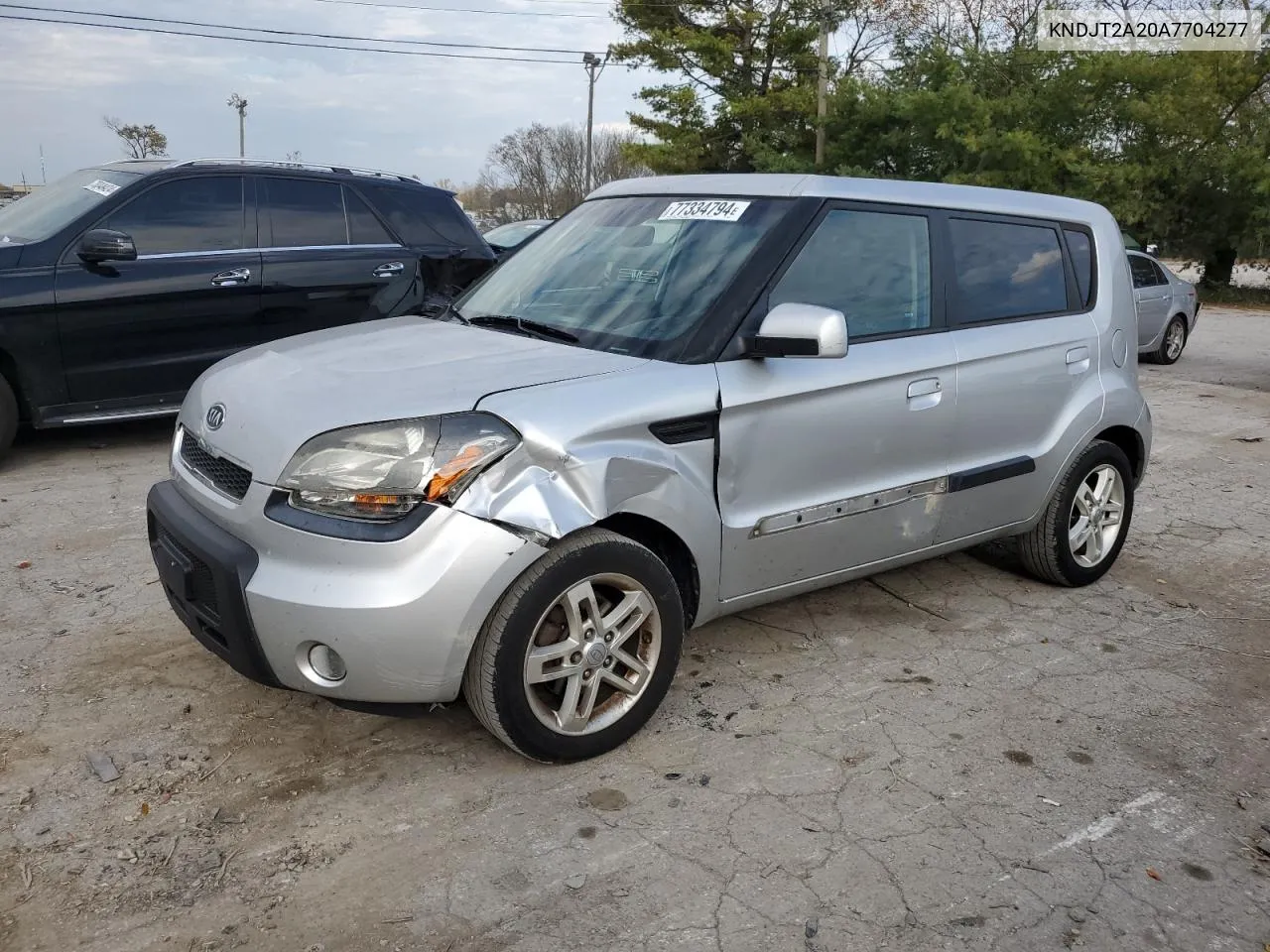 2010 Kia Soul + VIN: KNDJT2A20A7704277 Lot: 77334794