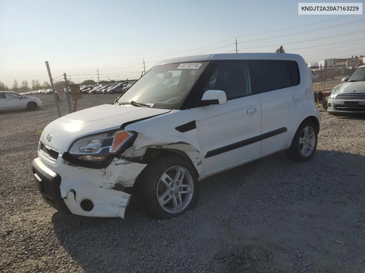 2010 Kia Soul + VIN: KNDJT2A20A7163229 Lot: 77900794