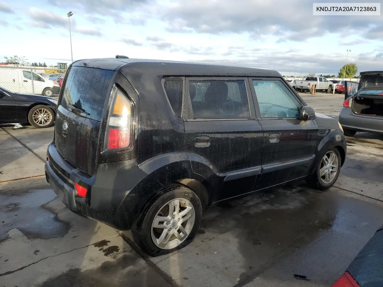 2010 Kia Soul + VIN: KNDJT2A20A7123863 Lot: 78284984