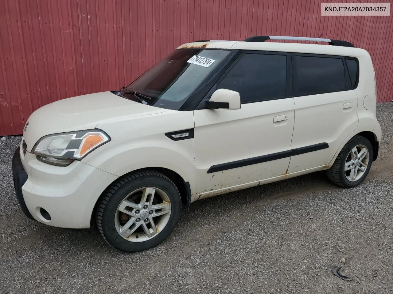 2010 Kia Soul + VIN: KNDJT2A20A7034357 Lot: 78412794