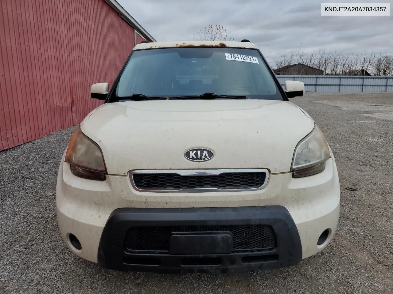 2010 Kia Soul + VIN: KNDJT2A20A7034357 Lot: 78412794