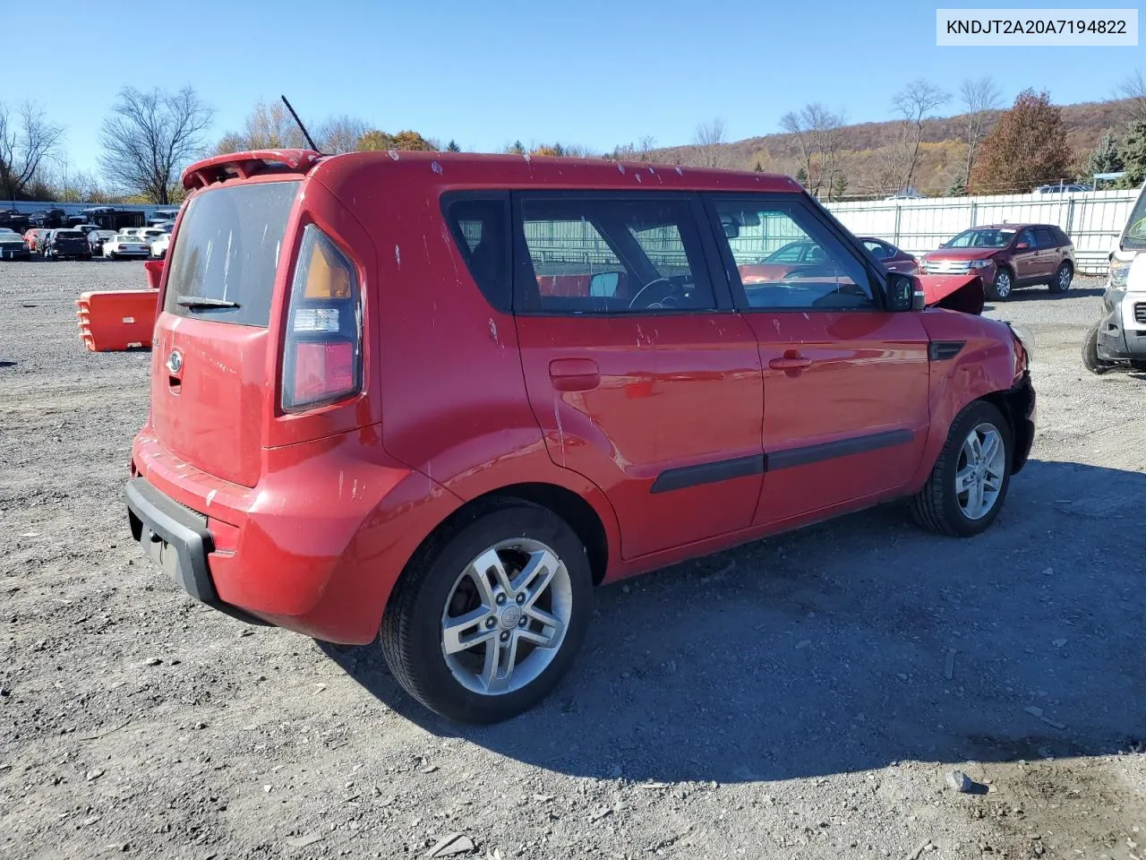 2010 Kia Soul + VIN: KNDJT2A20A7194822 Lot: 80125754