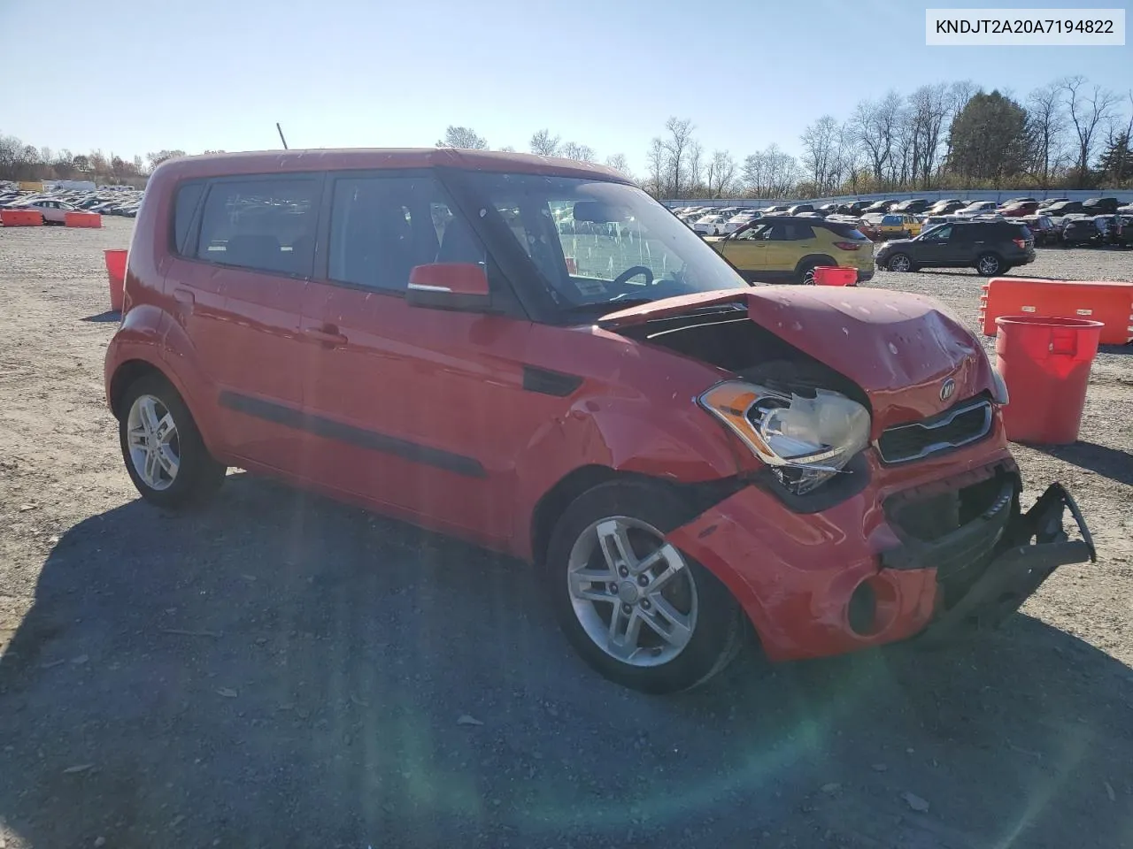 2010 Kia Soul + VIN: KNDJT2A20A7194822 Lot: 80125754