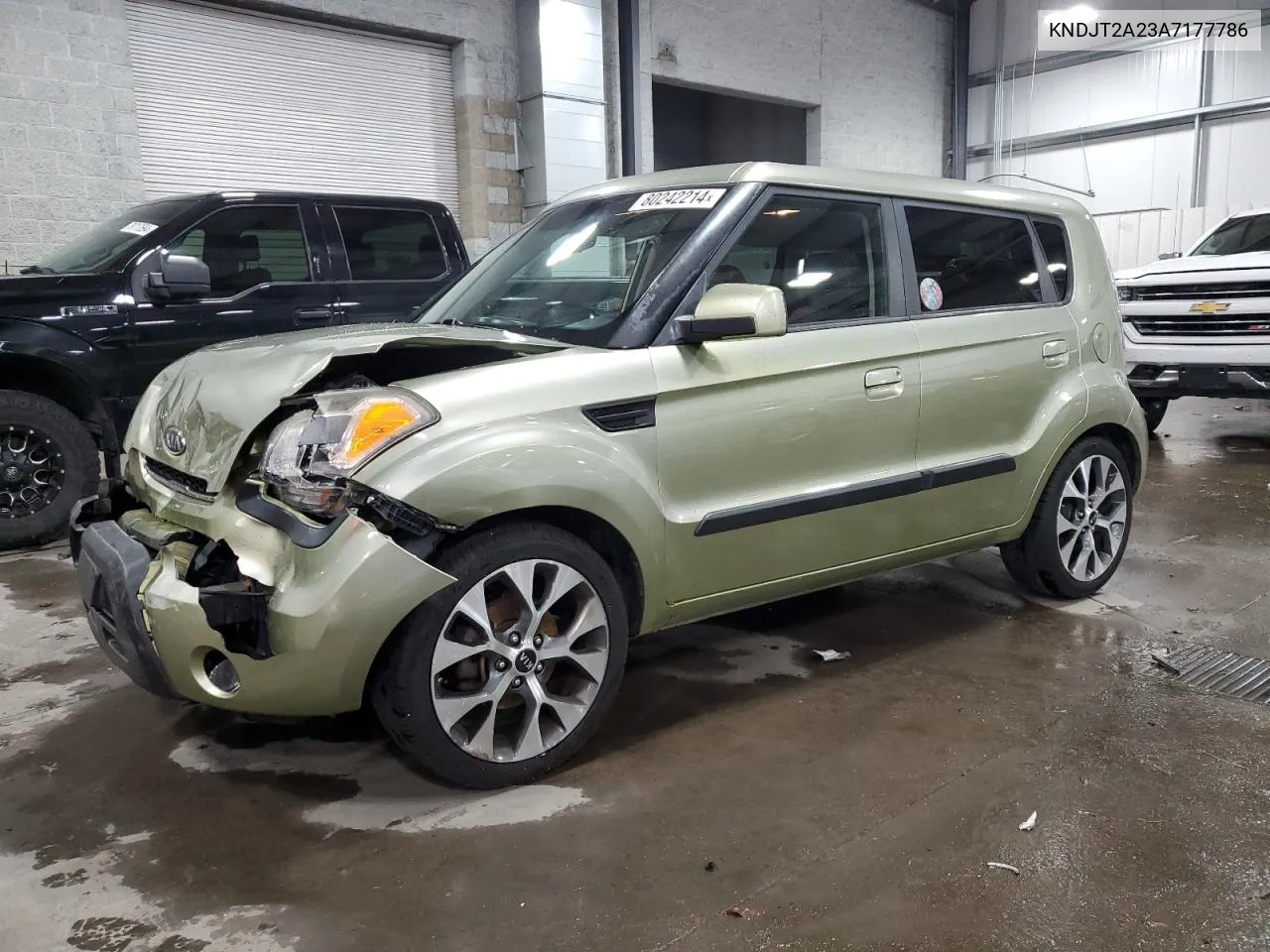 2010 Kia Soul + VIN: KNDJT2A23A7177786 Lot: 80242214