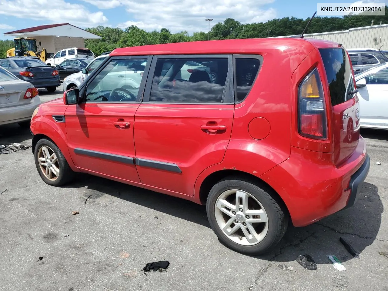 2011 Kia Soul + VIN: KNDJT2A24B7332086 Lot: 57742684