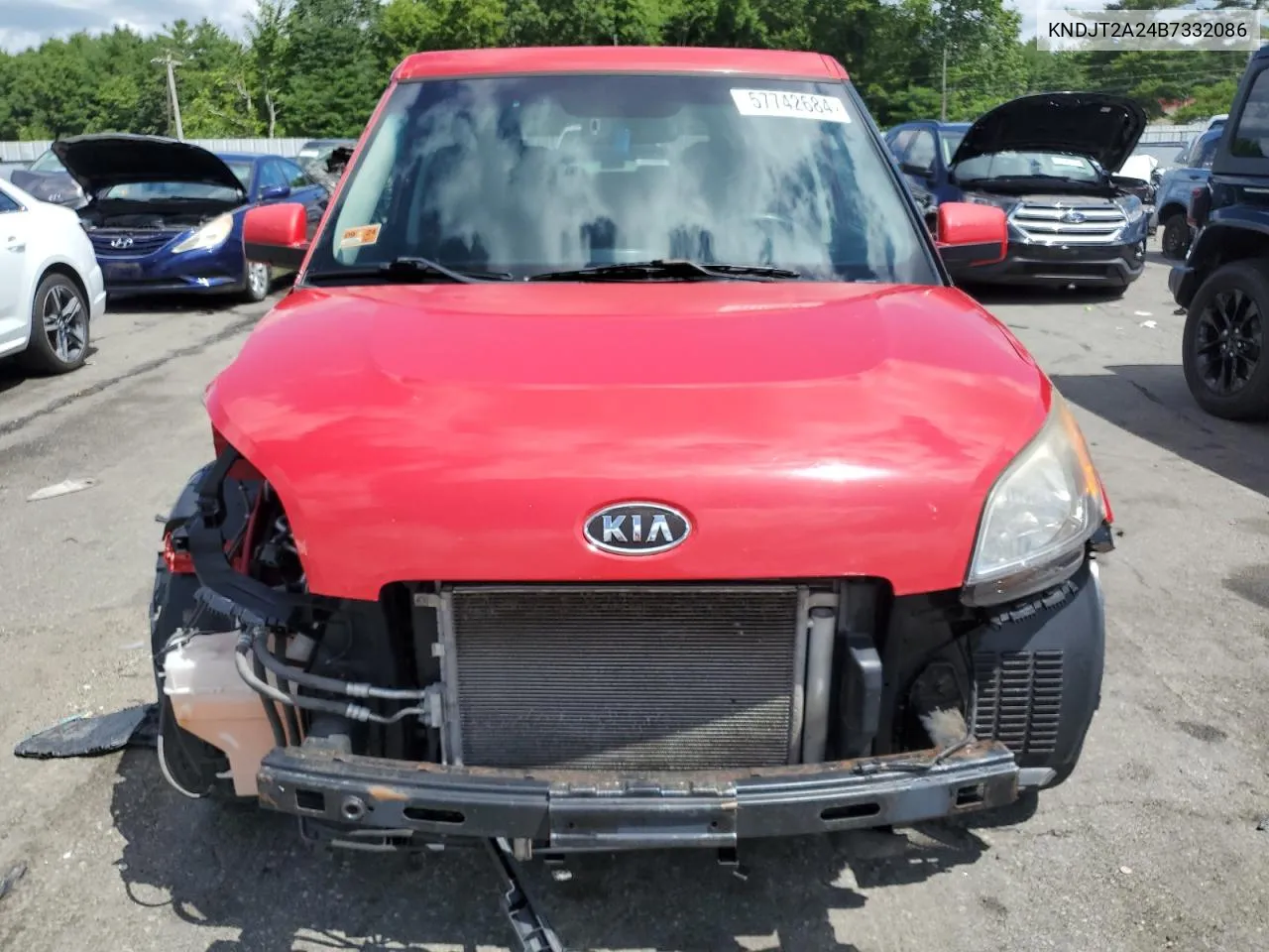 2011 Kia Soul + VIN: KNDJT2A24B7332086 Lot: 57742684