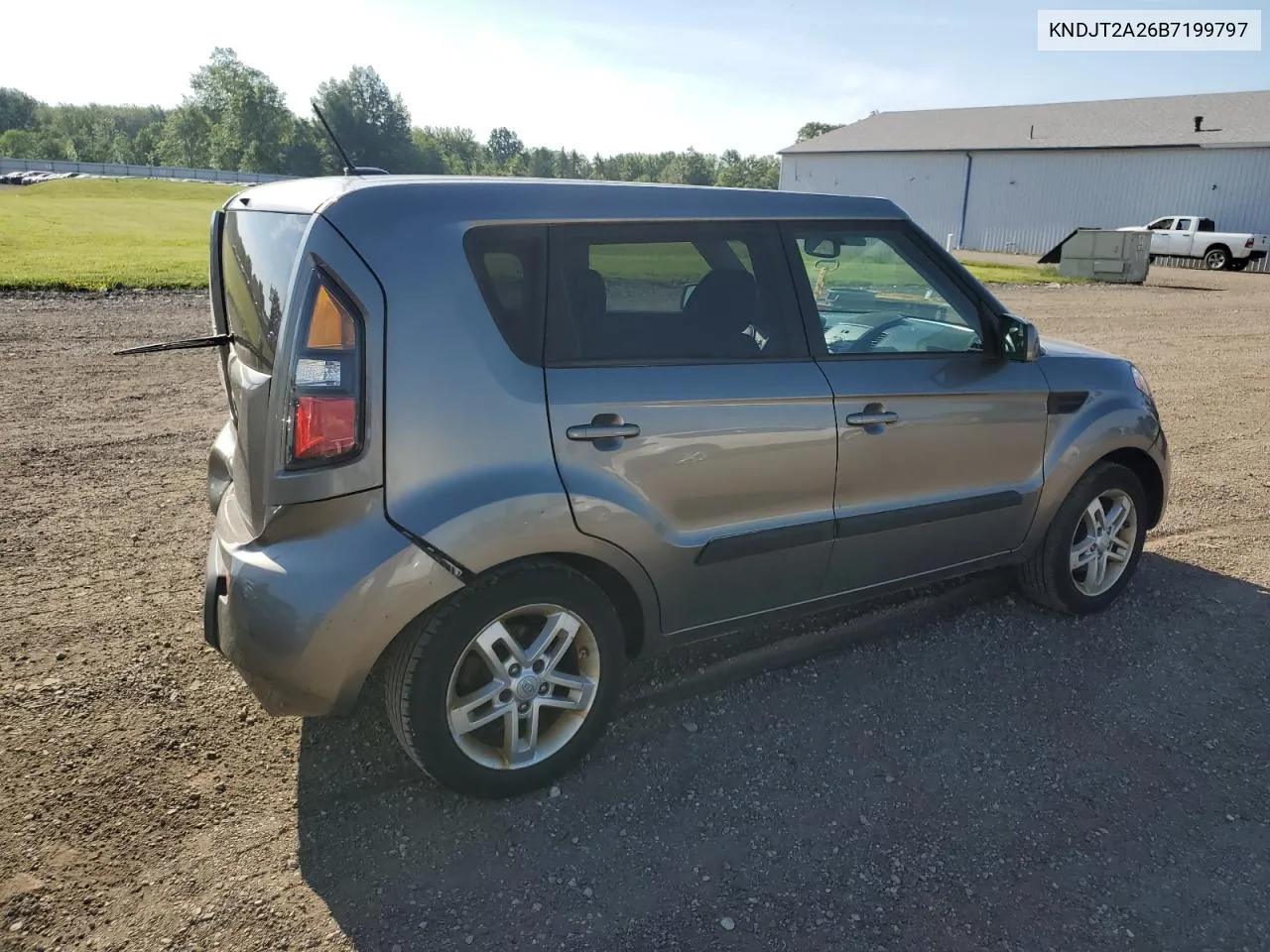 2011 Kia Soul + VIN: KNDJT2A26B7199797 Lot: 61864754