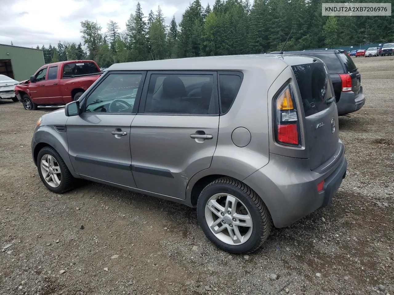 2011 Kia Soul + VIN: KNDJT2A2XB7206976 Lot: 64009734