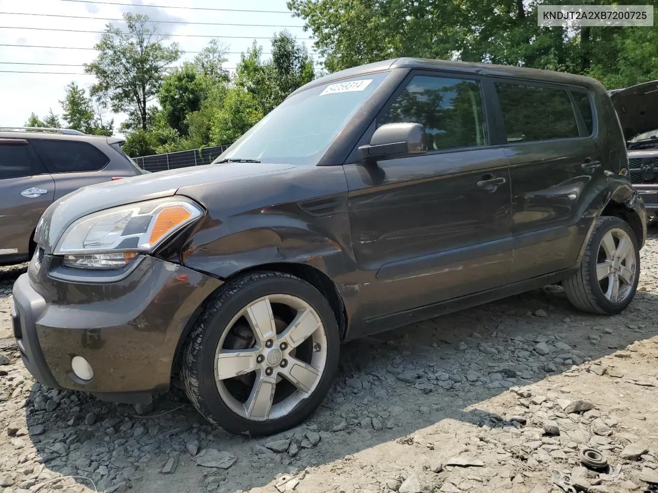 2011 Kia Soul + VIN: KNDJT2A2XB7200725 Lot: 64059314