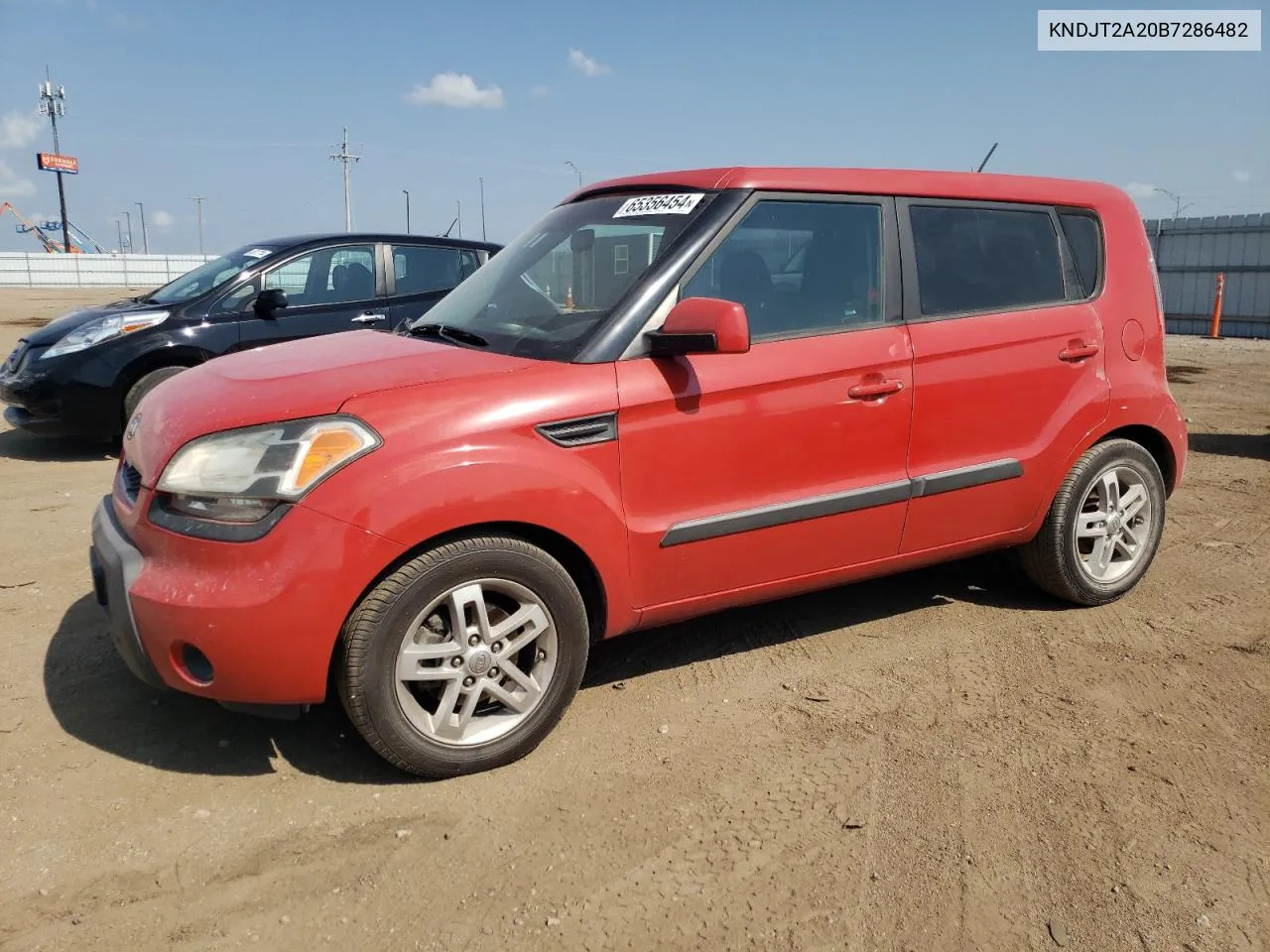 2011 Kia Soul + VIN: KNDJT2A20B7286482 Lot: 65356454