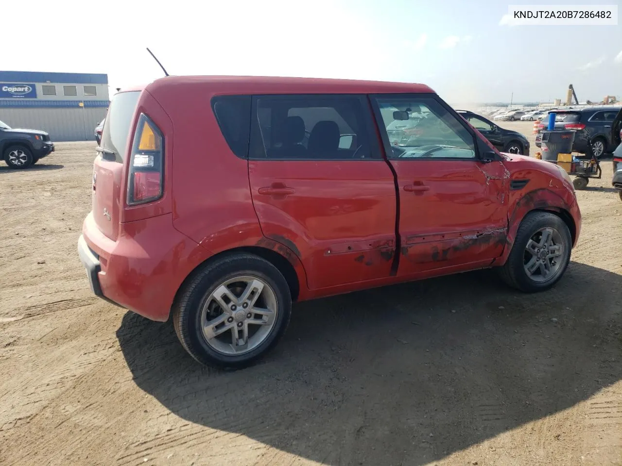 2011 Kia Soul + VIN: KNDJT2A20B7286482 Lot: 65356454