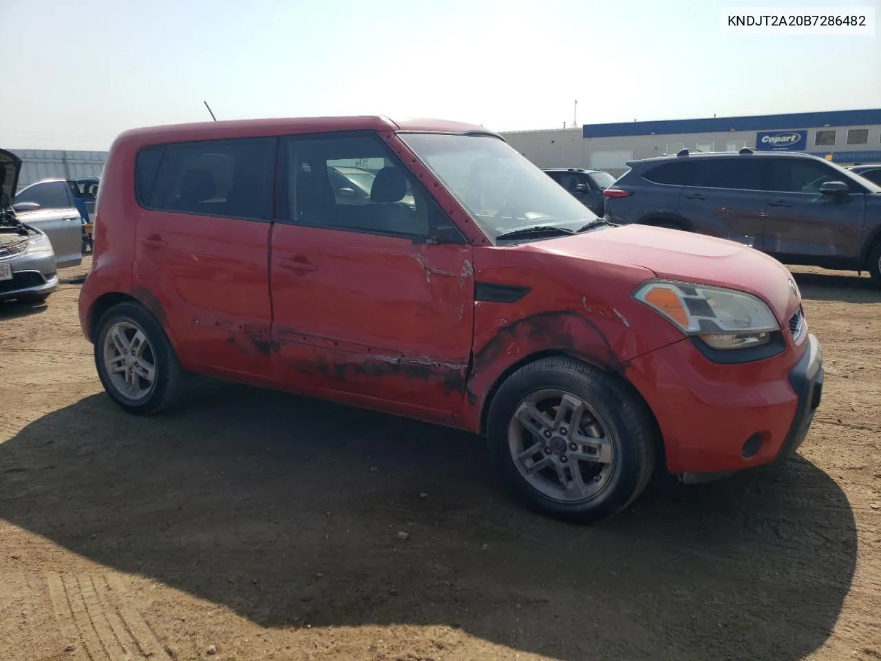 2011 Kia Soul + VIN: KNDJT2A20B7286482 Lot: 65356454