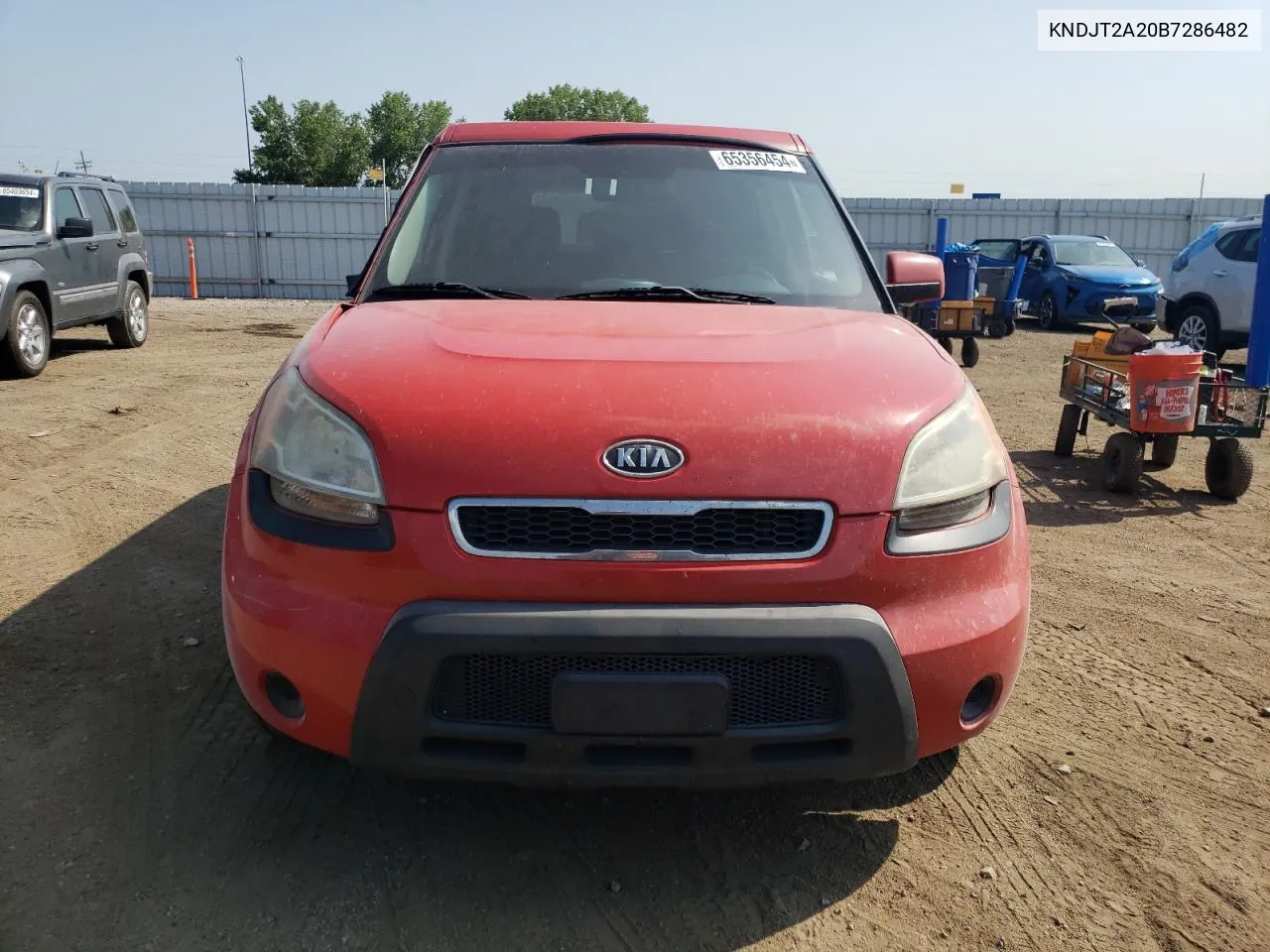 2011 Kia Soul + VIN: KNDJT2A20B7286482 Lot: 65356454