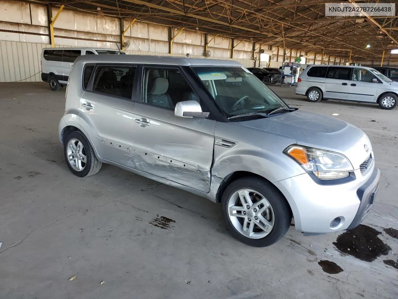 2011 Kia Soul + VIN: KNDJT2A27B7266438 Lot: 66987504