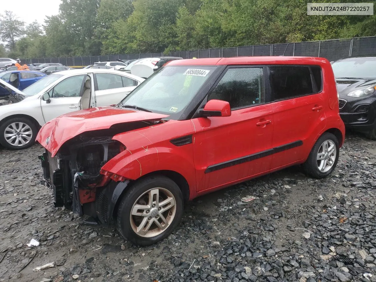 2011 Kia Soul + VIN: KNDJT2A24B7220257 Lot: 68500844