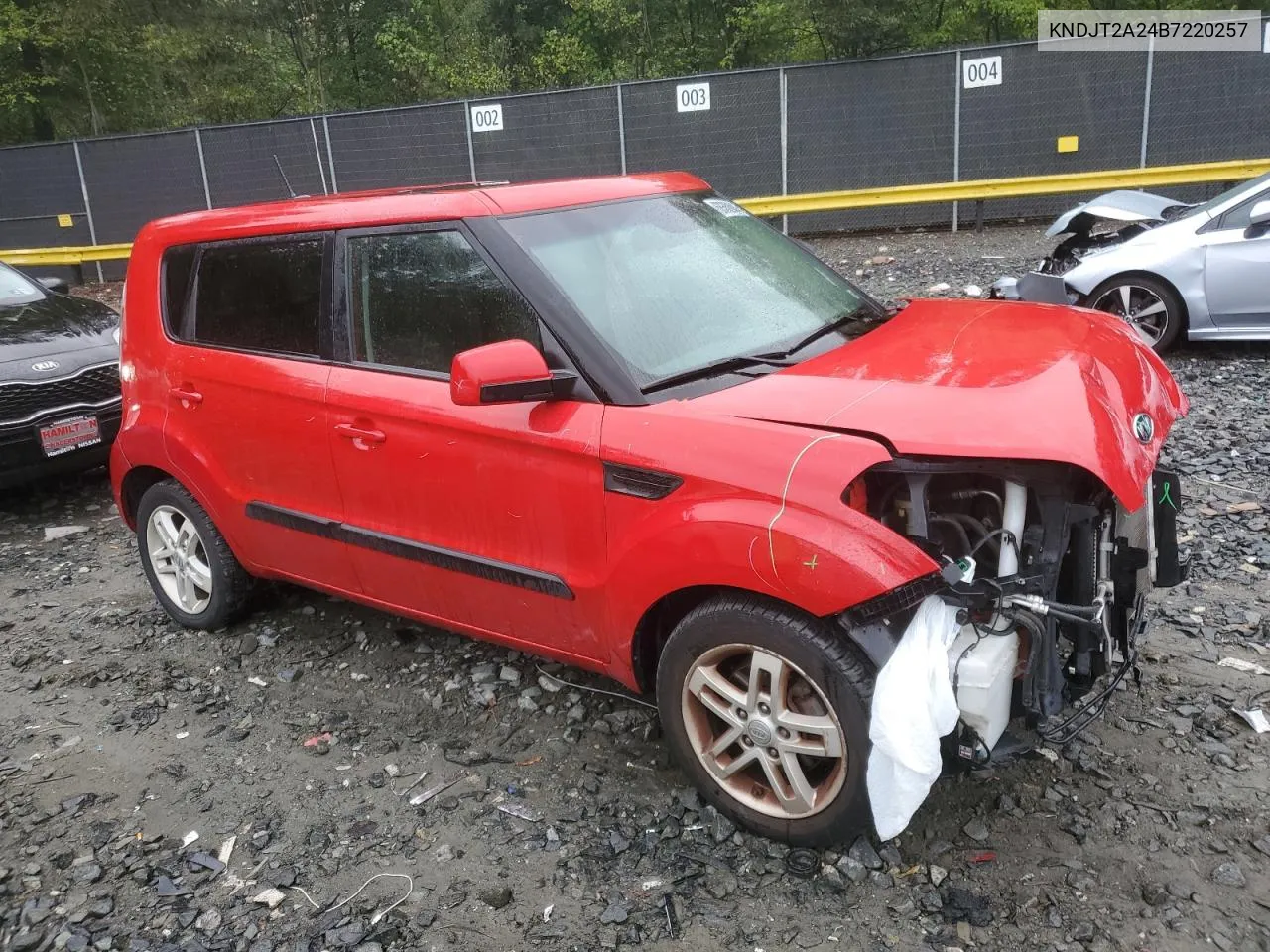 2011 Kia Soul + VIN: KNDJT2A24B7220257 Lot: 68500844