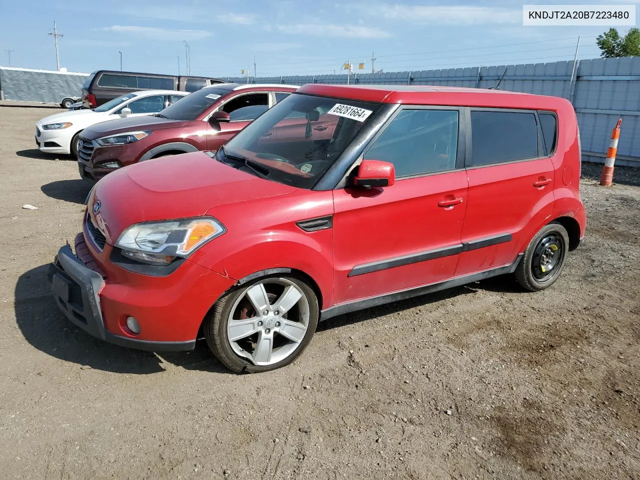 2011 Kia Soul + VIN: KNDJT2A20B7223480 Lot: 69281664