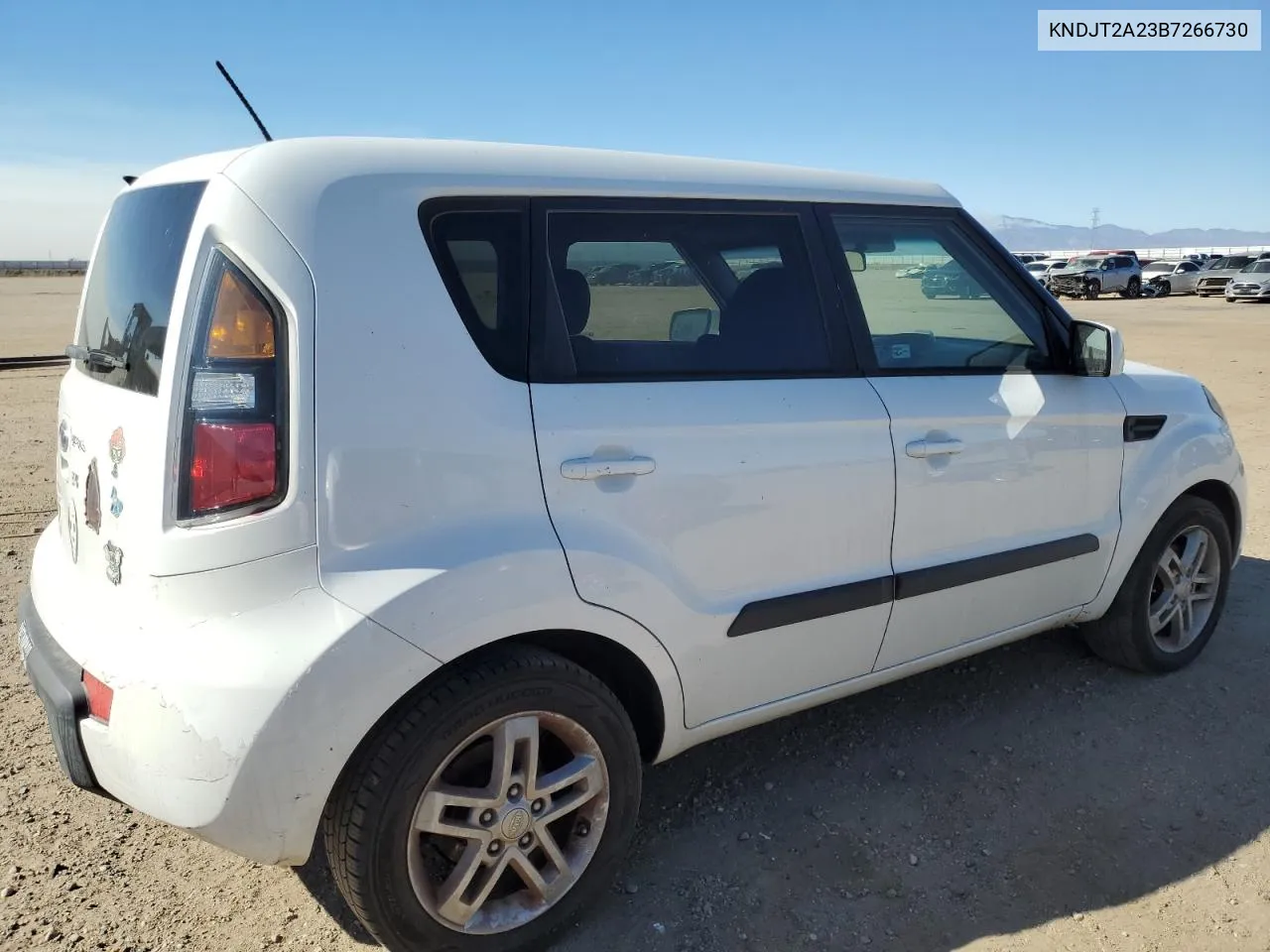 2011 Kia Soul + VIN: KNDJT2A23B7266730 Lot: 71129194