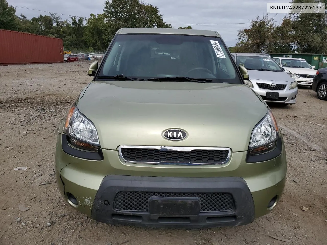 2011 Kia Soul + VIN: KNDJT2A22B7226137 Lot: 71366834