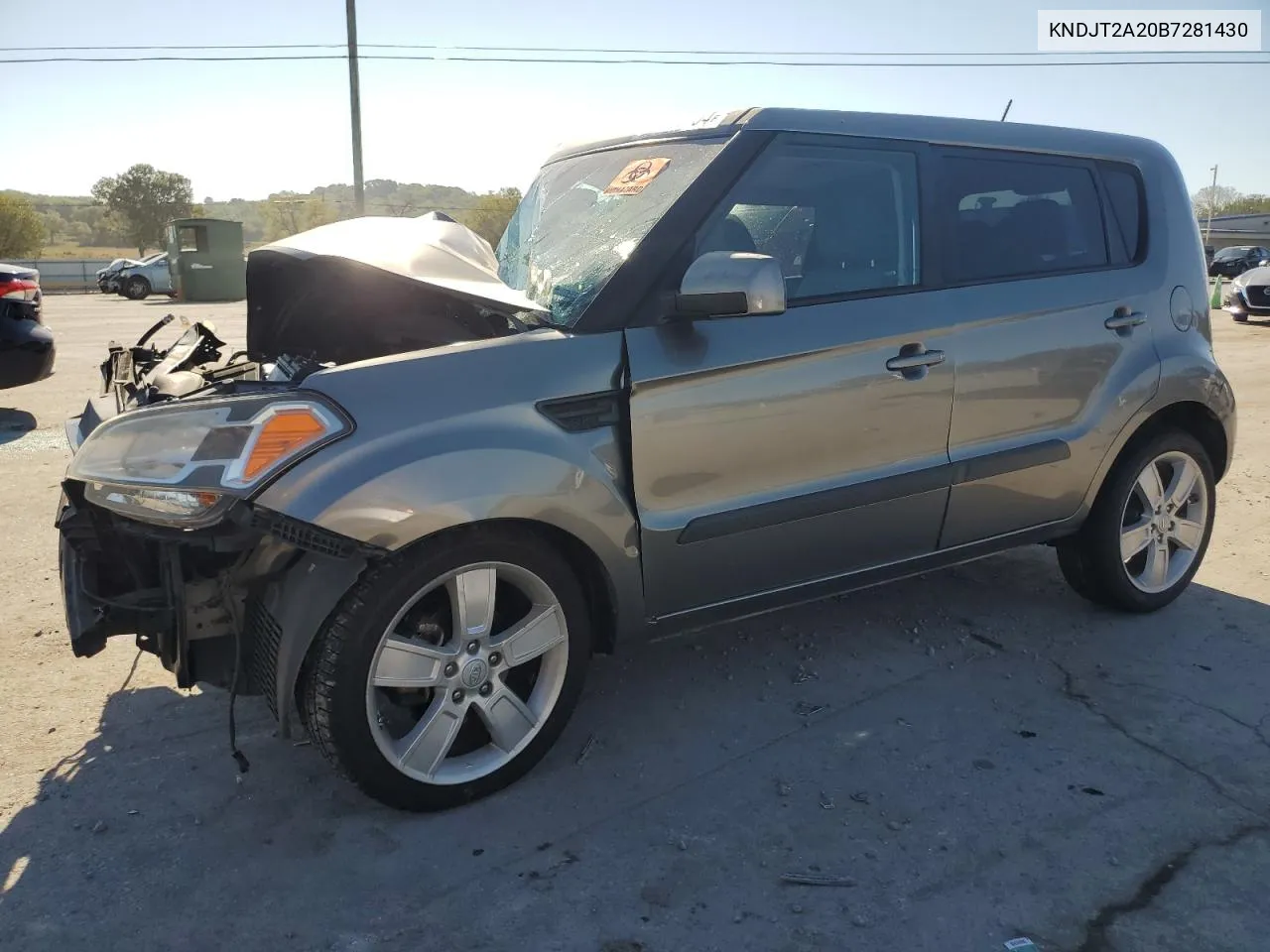 2011 Kia Soul + VIN: KNDJT2A20B7281430 Lot: 72525704