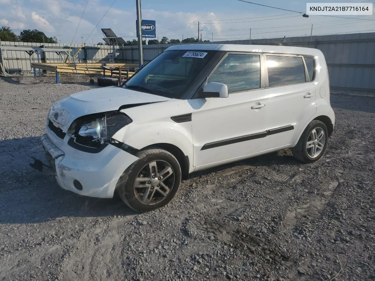 2011 Kia Soul + VIN: KNDJT2A21B7716164 Lot: 72795624