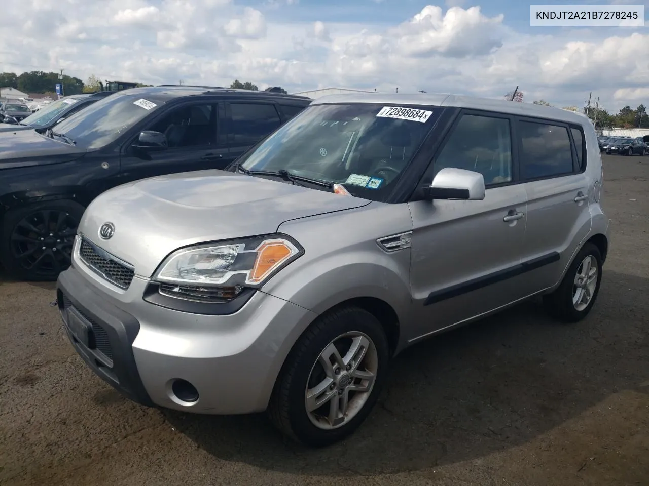 2011 Kia Soul + VIN: KNDJT2A21B7278245 Lot: 72898684