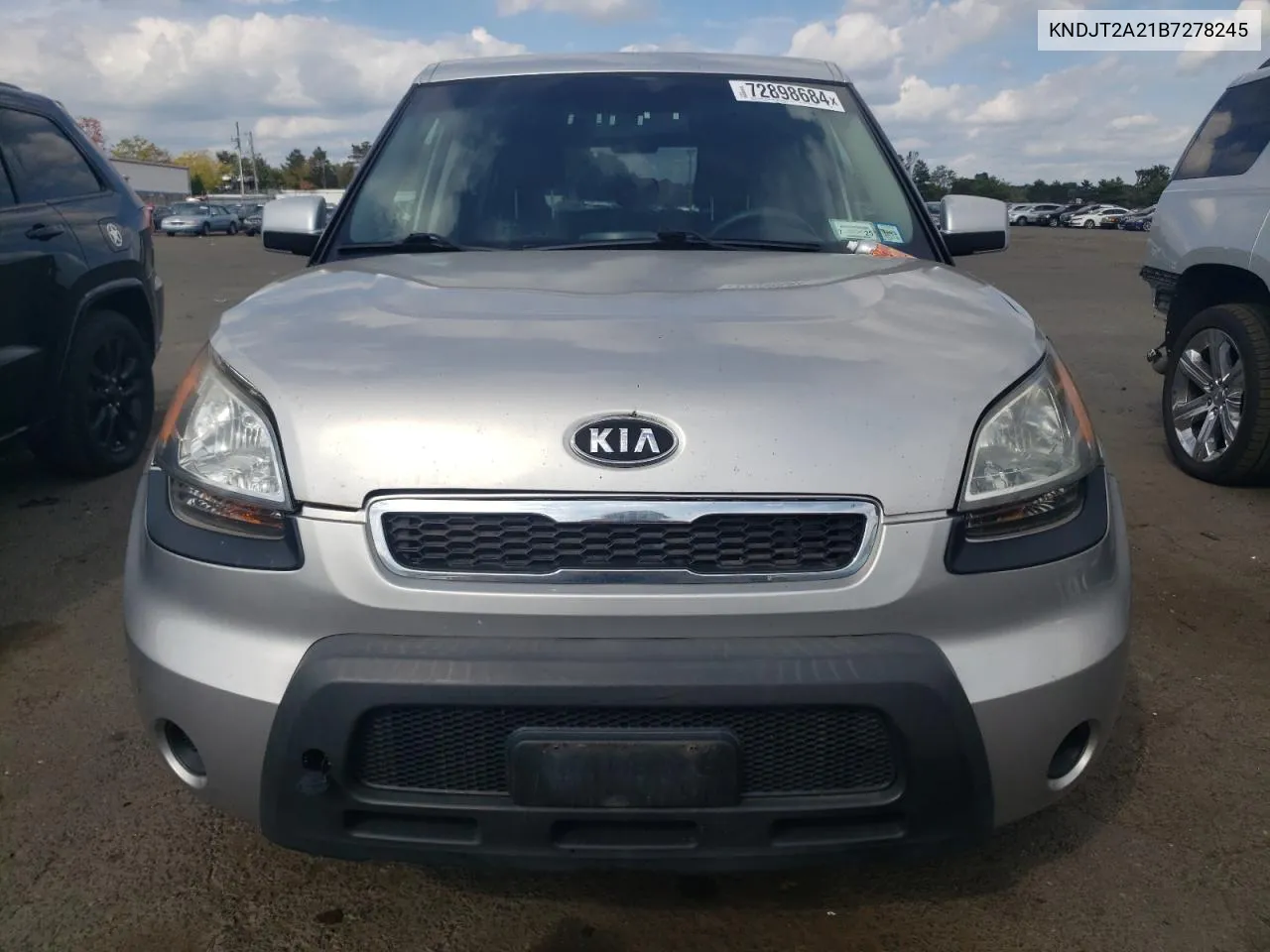 2011 Kia Soul + VIN: KNDJT2A21B7278245 Lot: 72898684