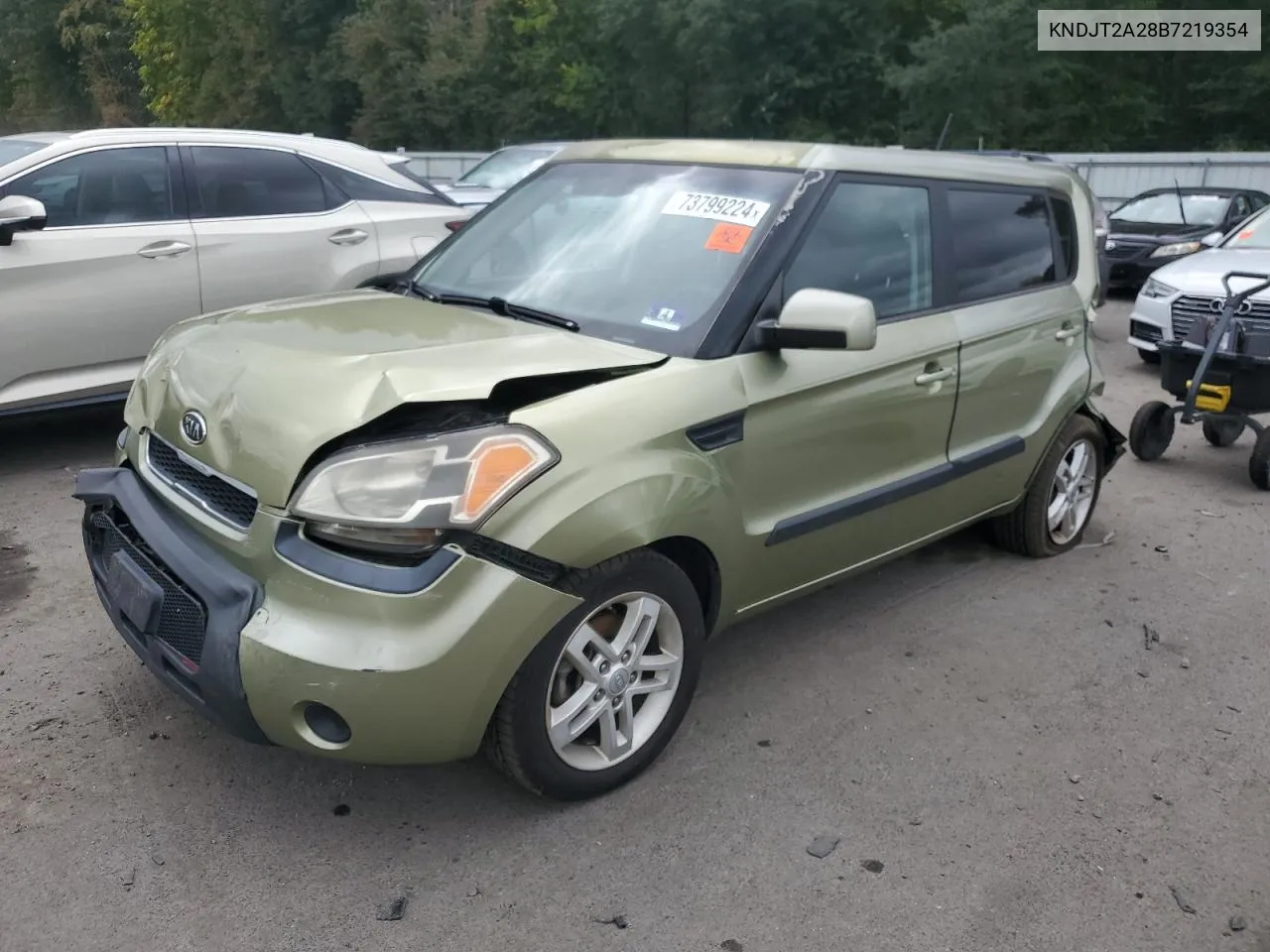 2011 Kia Soul + VIN: KNDJT2A28B7219354 Lot: 73799224