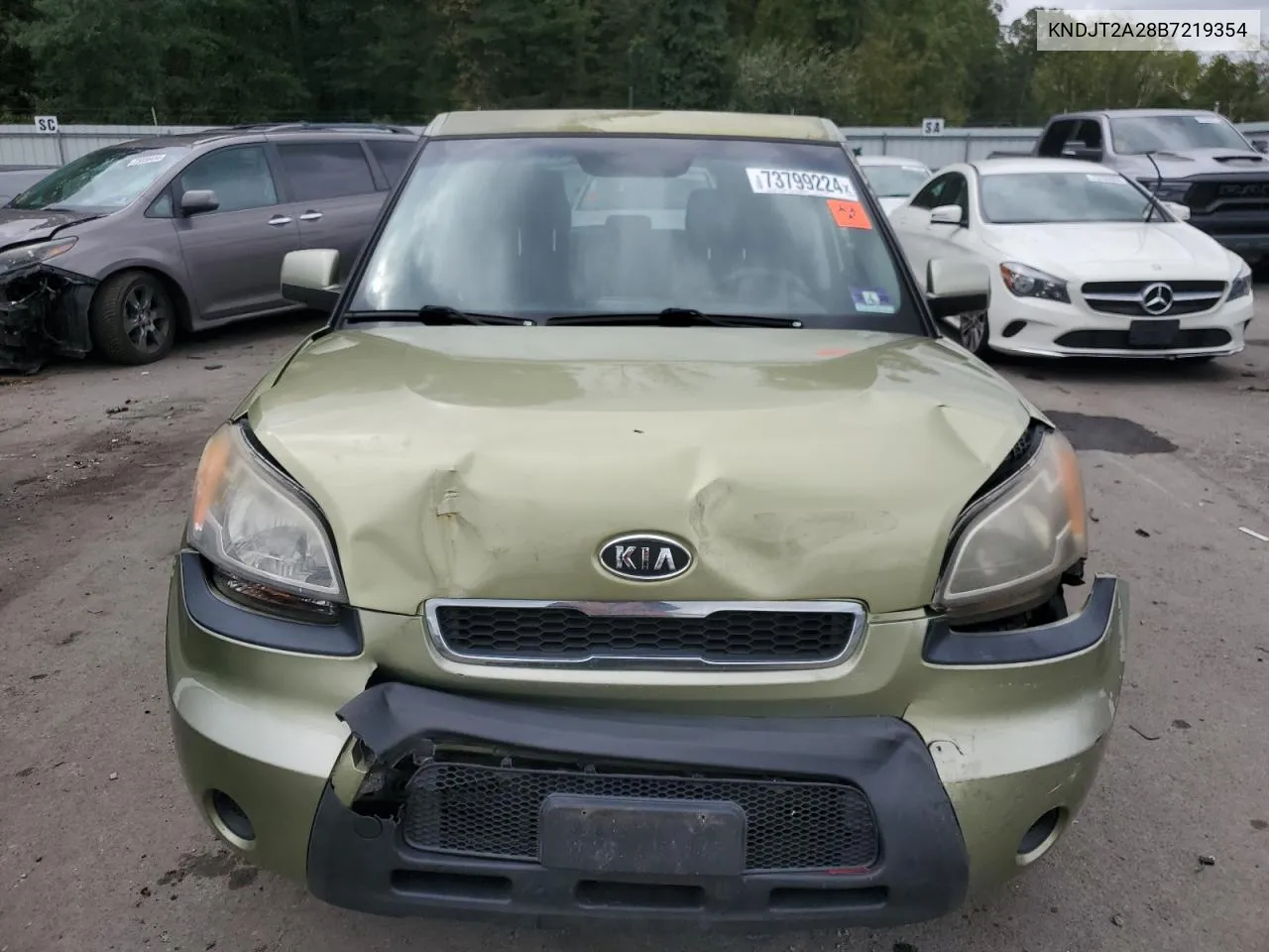 2011 Kia Soul + VIN: KNDJT2A28B7219354 Lot: 73799224