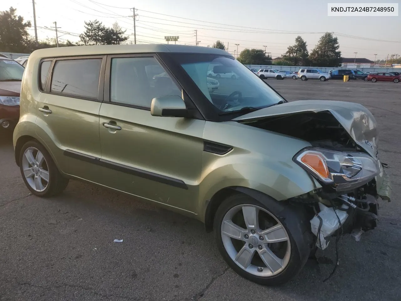 2011 Kia Soul + VIN: KNDJT2A24B7248950 Lot: 74323734