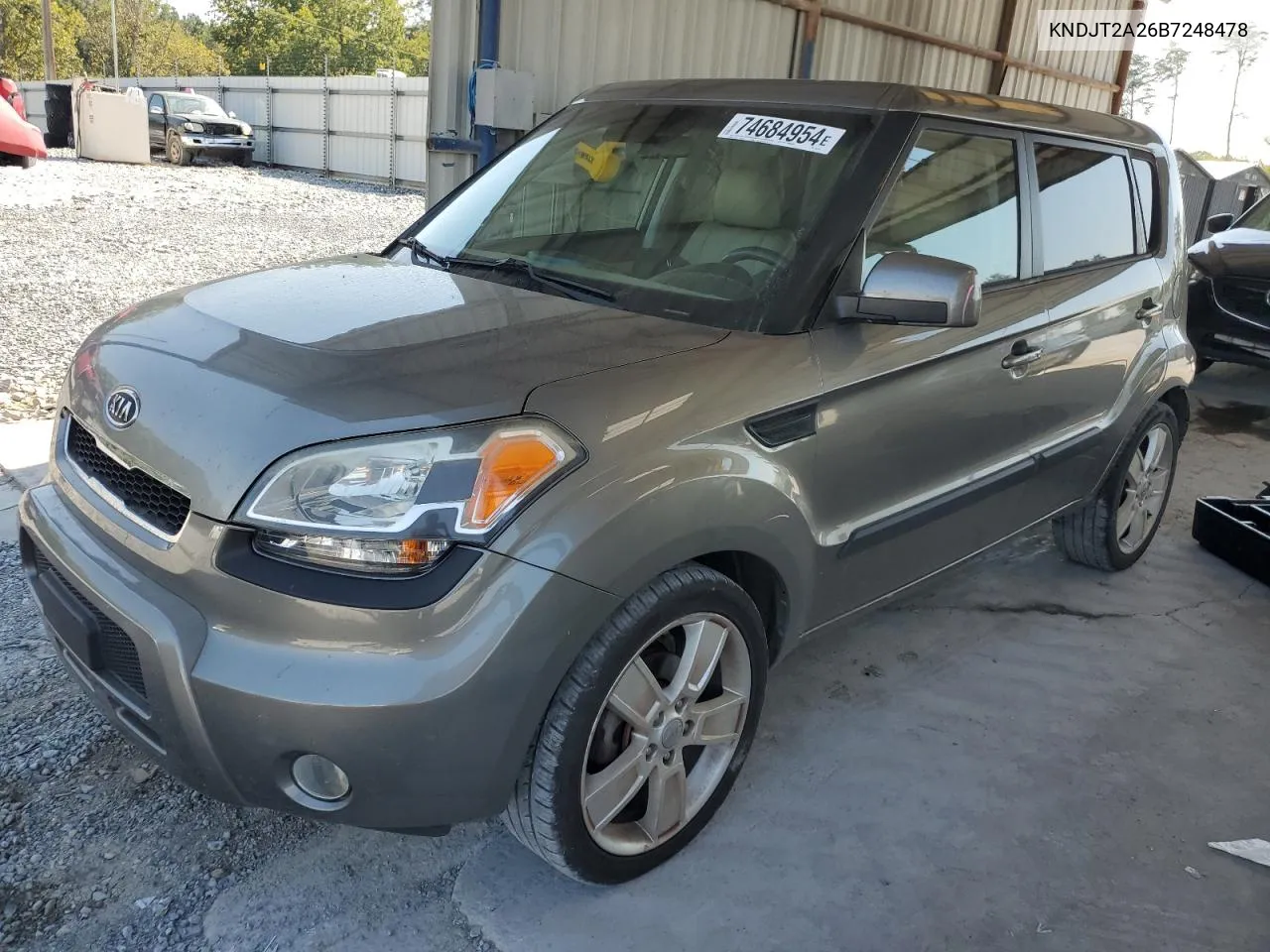 2011 Kia Soul + VIN: KNDJT2A26B7248478 Lot: 74684954